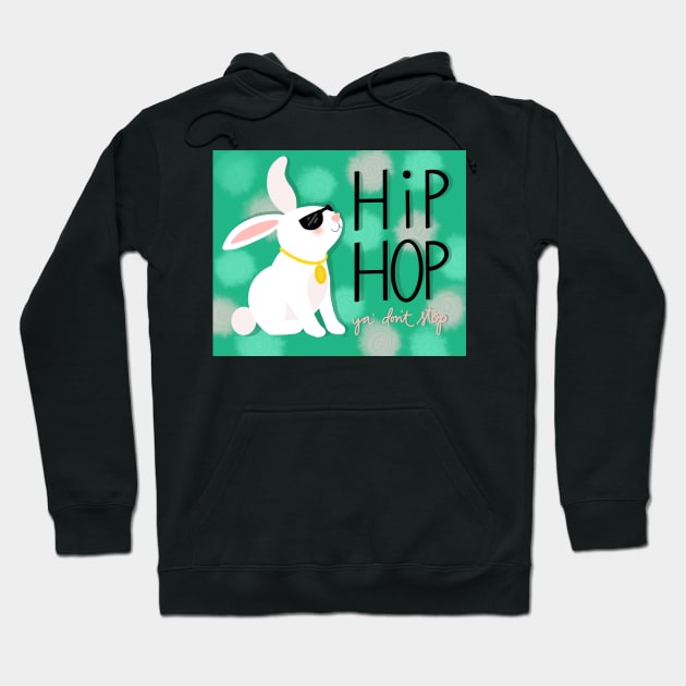 Hip Hop Ya Don't Stop Bunny Hoodie by RuthMCreative